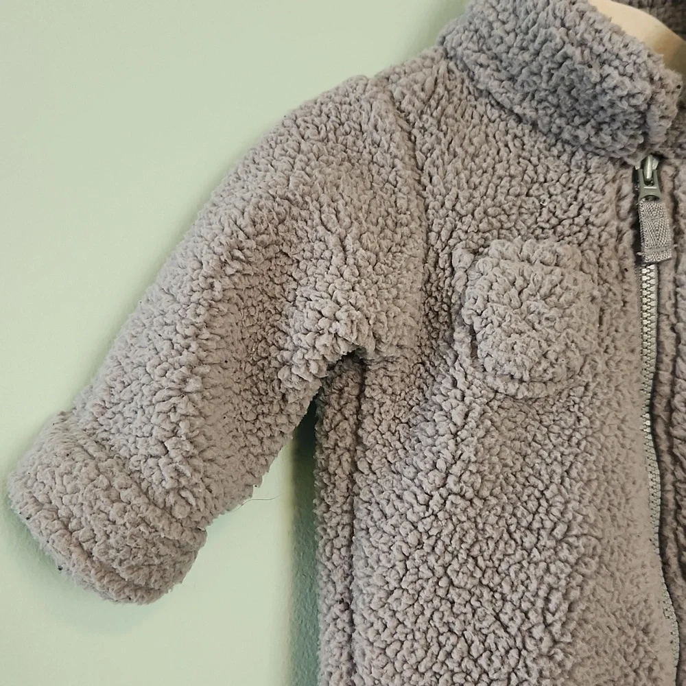 Carter’s Gray Fleece Footie Pajamas